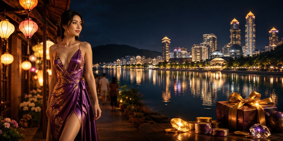 Người dùng Phú Quốc xem kèo thể thao tại khu chợ đêm trên điện thoại
